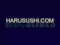 HARUSUSHI.COM