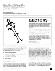 Ejectors Have a Wide Range of Uses This introduction t