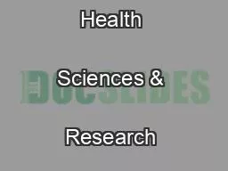 International Journal of Health Sciences & Research (www.ijhsr.org)
..