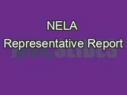NELA Representative Report