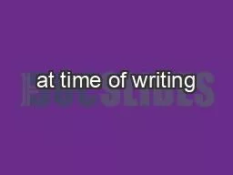 at time of writing