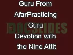 Calling the Guru From AfarPracticing Guru Devotion with the Nine Attit