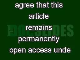 Author(s) agree that this article remains permanently open access unde