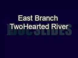East Branch TwoHearted River