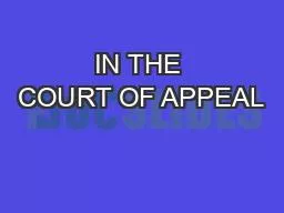 IN THE COURT OF APPEAL
