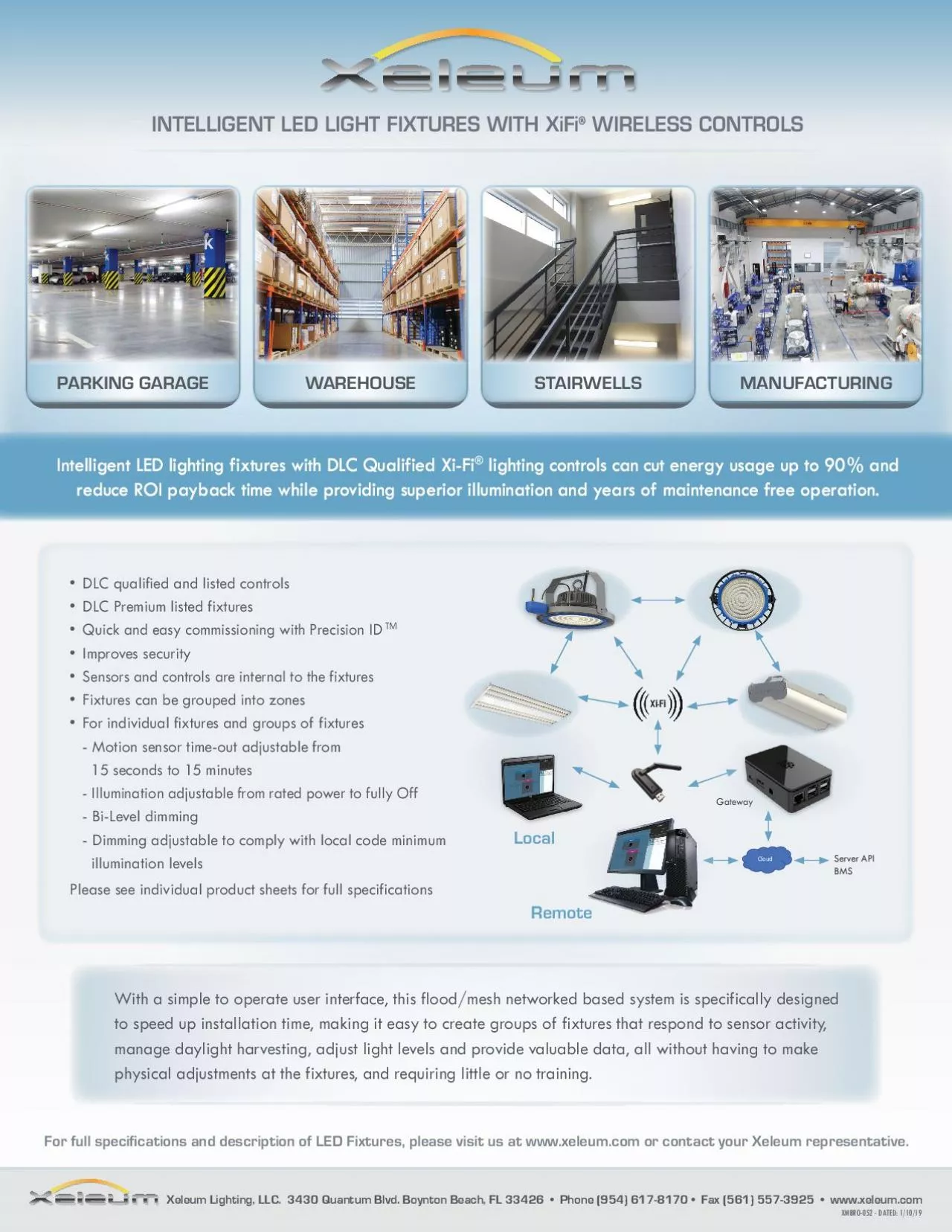 PDF-INTELLIGENT LED LIGHT FIXTURES WITH XiFi® WIRELESS CONTROLS