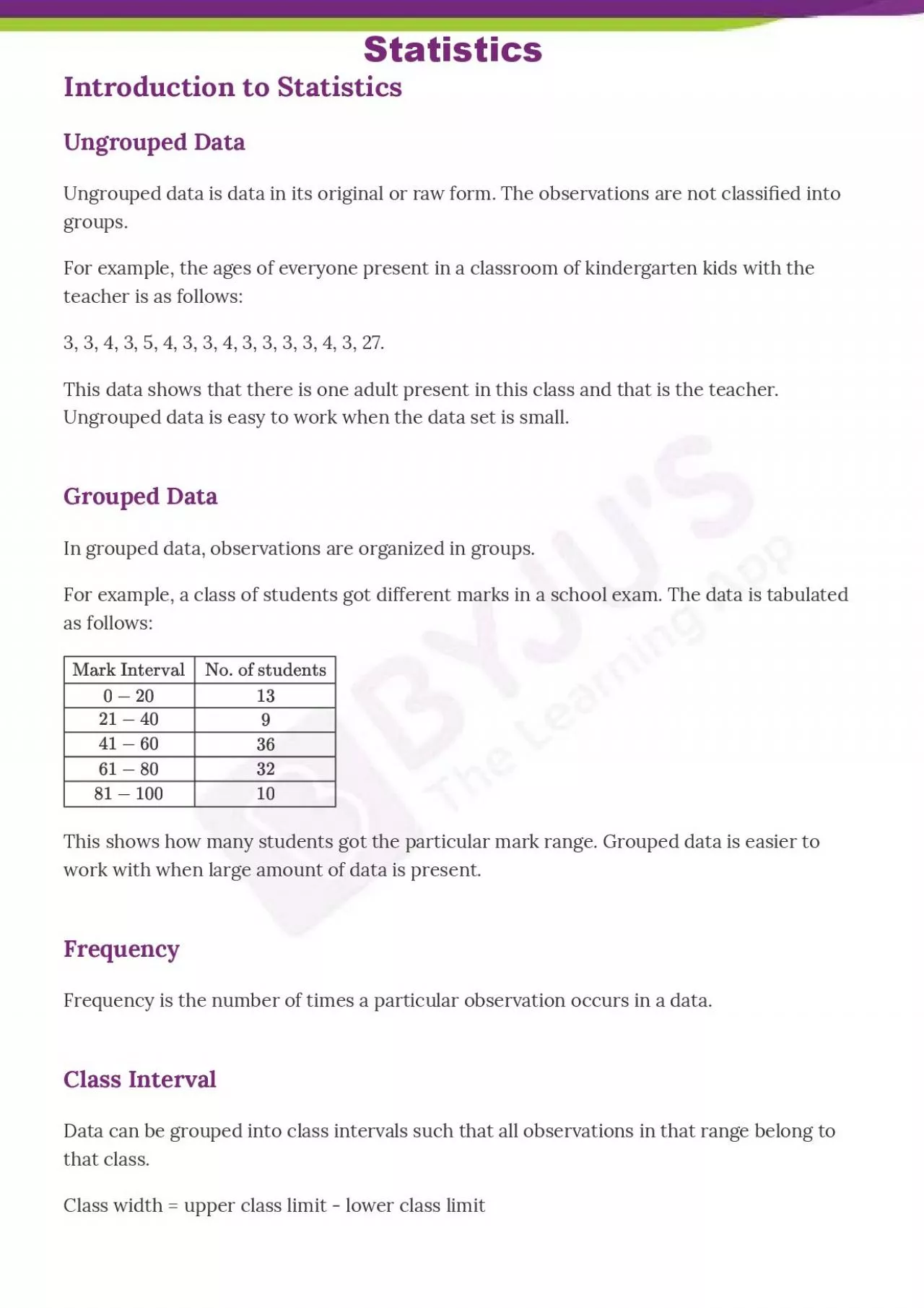 PDF-Introduction to StatisticsUngrouped DataUngrouped data is data in its