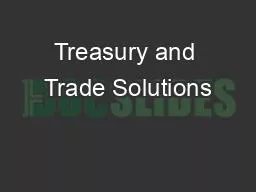 Treasury and Trade Solutions