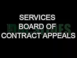 SERVICES BOARD OF CONTRACT APPEALS