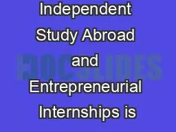 Kalu Yala Independent Study Abroad and Entrepreneurial Internships is