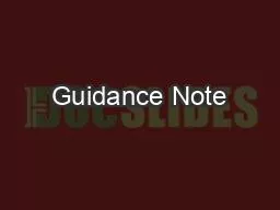 Guidance Note