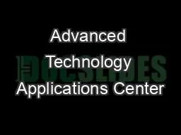 Advanced Technology Applications Center