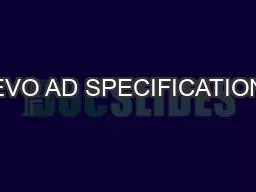VEVO AD SPECIFICATIONS