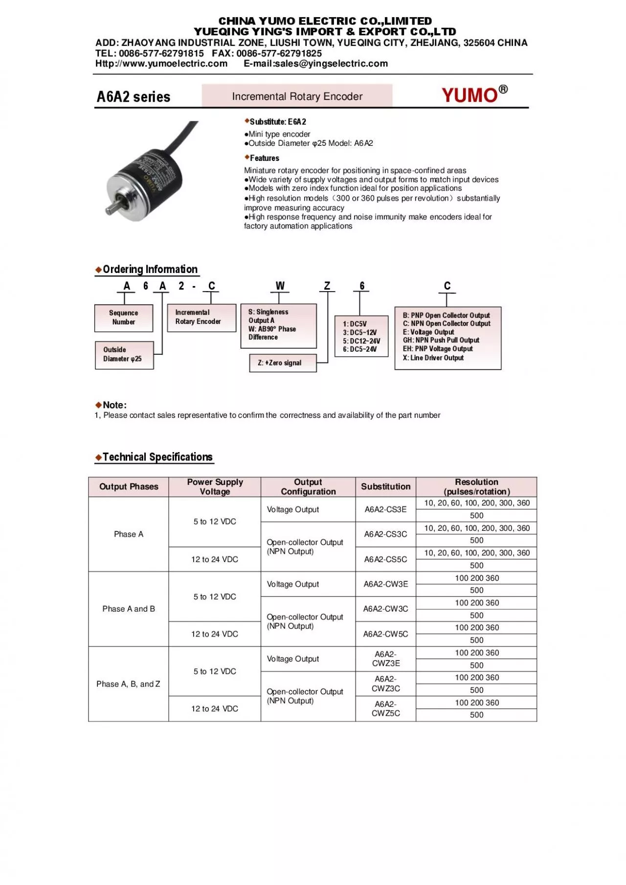 PDF-CHINA YUMO ELECTRIC CO.,LIMITED