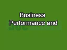 Business Performance and