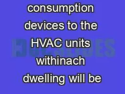 nergy consumption devices to the HVAC units withinach dwelling will be