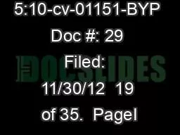 Case: 5:10-cv-01151-BYP  Doc #: 29  Filed:  11/30/12  19 of 35.  PageI