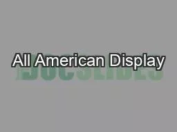 All American Display