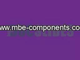 www.mbe-components.com