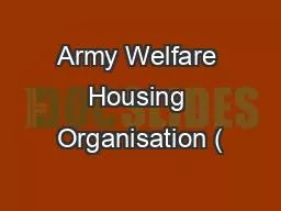 Army Welfare Housing Organisation (