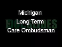 Michigan Long Term Care Ombudsman