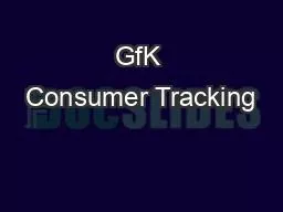 GfK Consumer Tracking