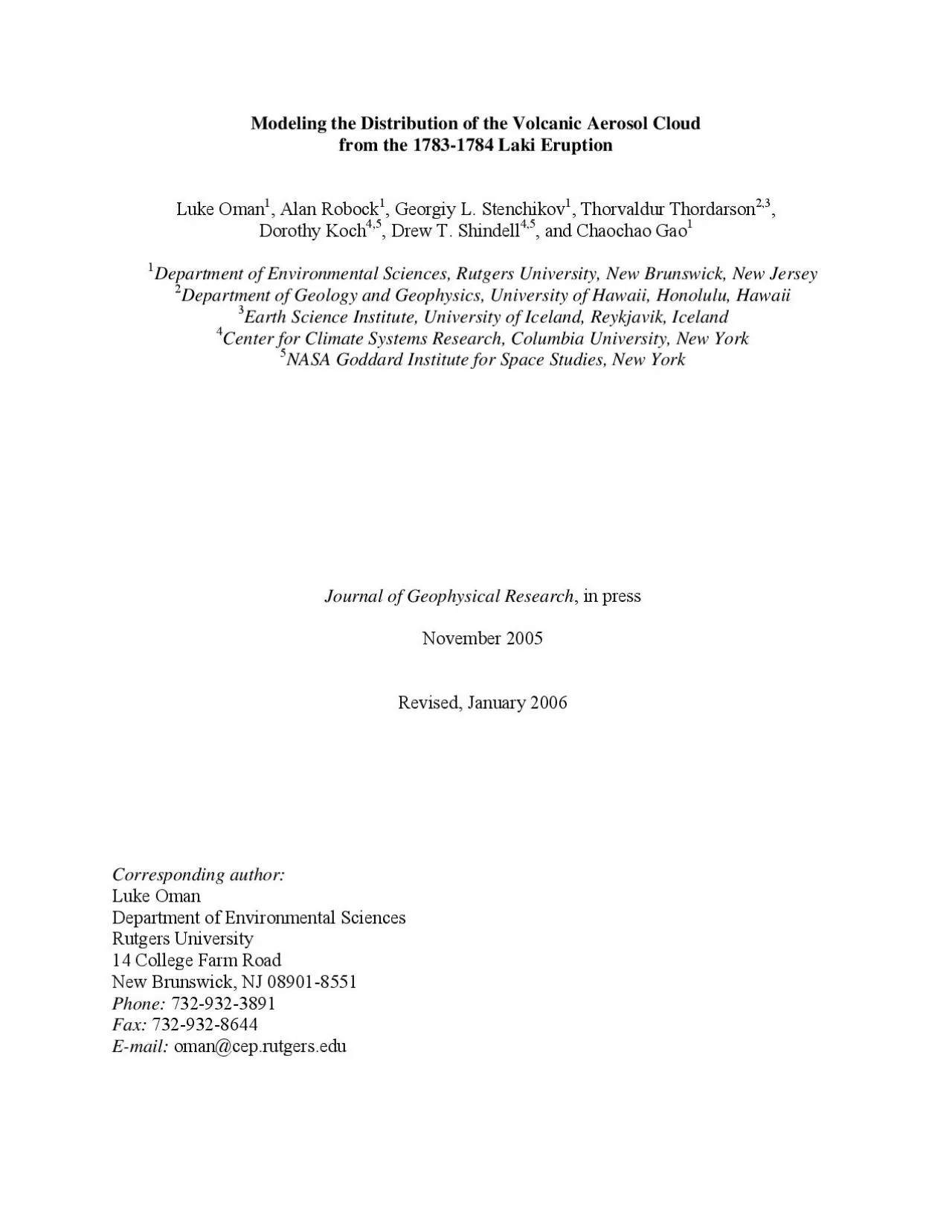 PDF-Modeling the Distribution of the Volcanic Aerosol Cloud