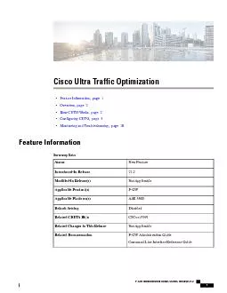 Cisco Ultra Traffic Optimization
