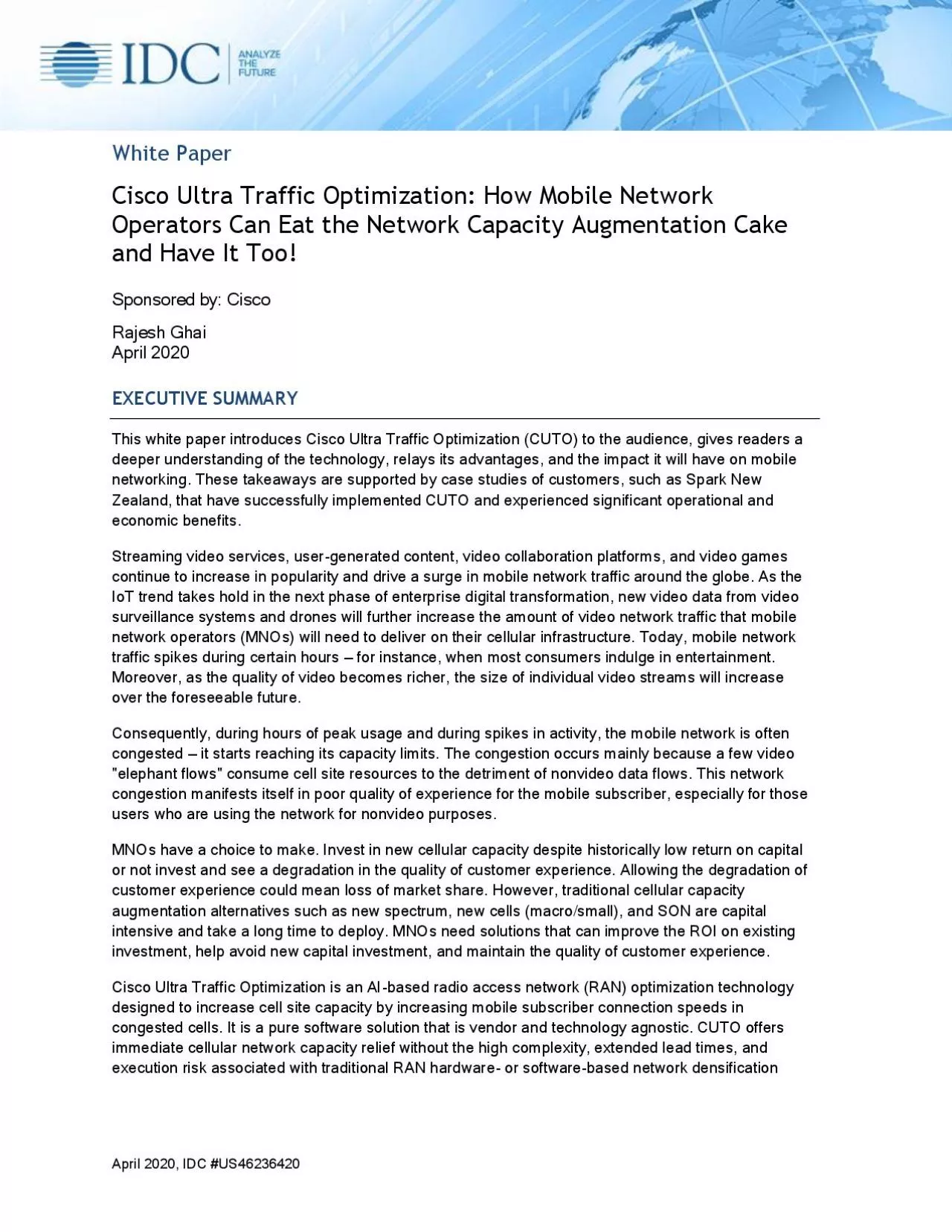 PDF-Cisco Ultra Traffic Optimization: How Mobile Network