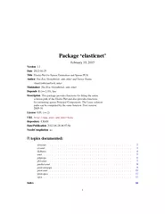 Package elasticnet February   Version