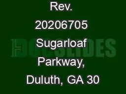 ��Page of Rev. 20206705 Sugarloaf Parkway, Duluth, GA 30
