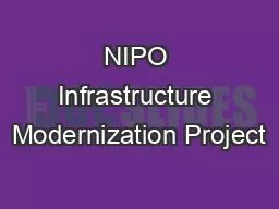 NIPO Infrastructure Modernization Project
