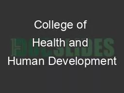 College of Health and Human Development