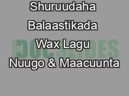 Shuruudaha Balaastikada Wax Lagu Nuugo & Maacuunta
