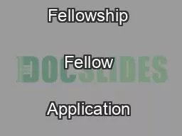 Mandela Washington Fellowship Fellow Application Instructions Page 
..