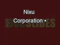 Nixu Corporation ▪