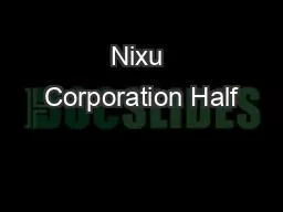 Nixu Corporation Half