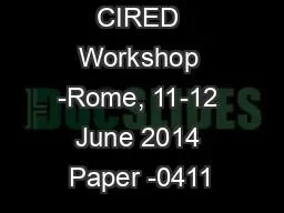 CIRED Workshop -Rome, 11-12 June 2014 Paper -0411