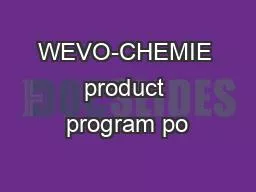 WEVO-CHEMIE product program po