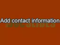 Add contact information