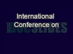 International Conference on