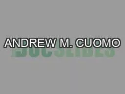 ANDREW M. CUOMO