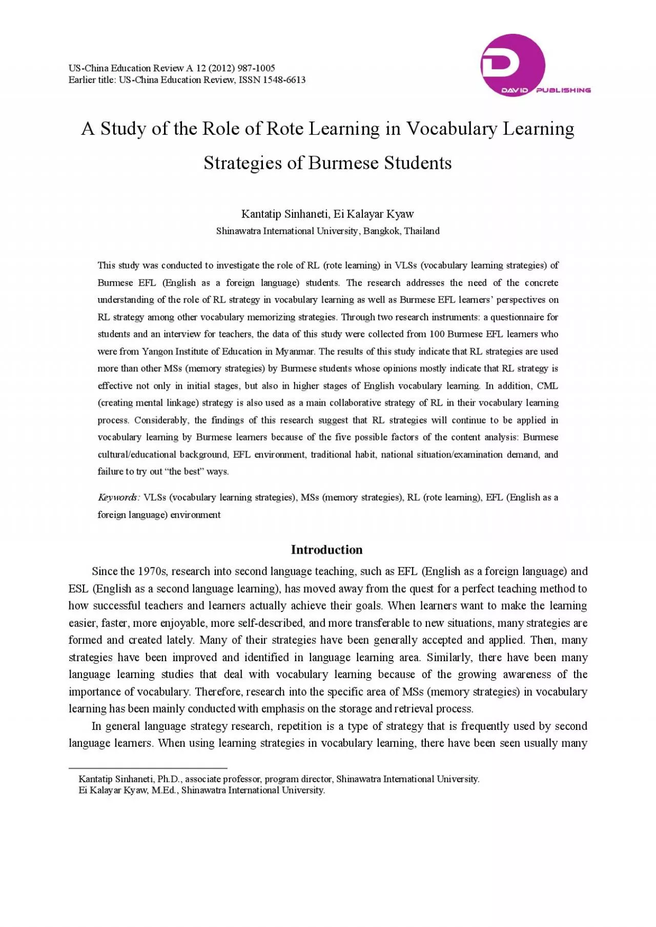 PDF-US-China Education Review A 12 (2012) 987-1005 Earlier title: US-China