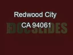 Redwood City CA 94061