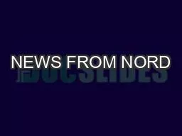 NEWS FROM NORD