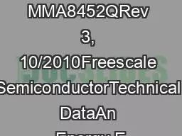 MMA8452QRev 3, 10/2010Freescale SemiconductorTechnical DataAn Energy E