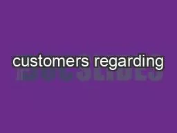 customers regarding