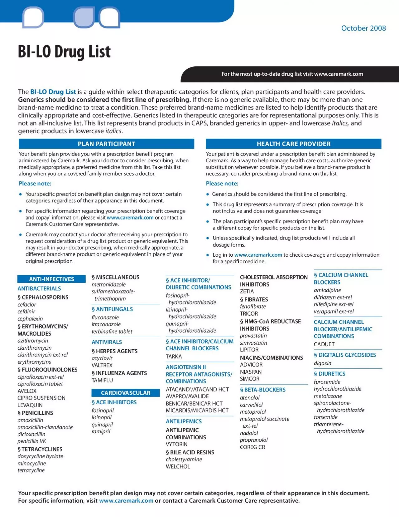 PDF-BI-LO Drug List