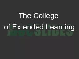 The College of Extended Learning
