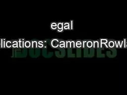 egal Implications: CameronRowland